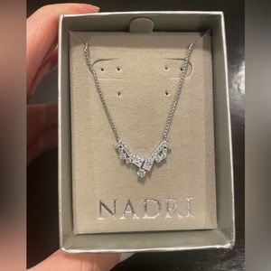 Nadri Encore CZ V-Cluster Pendant Necklace